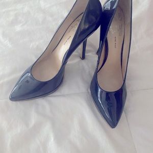 Nine West Navy Love Fury platform pumps